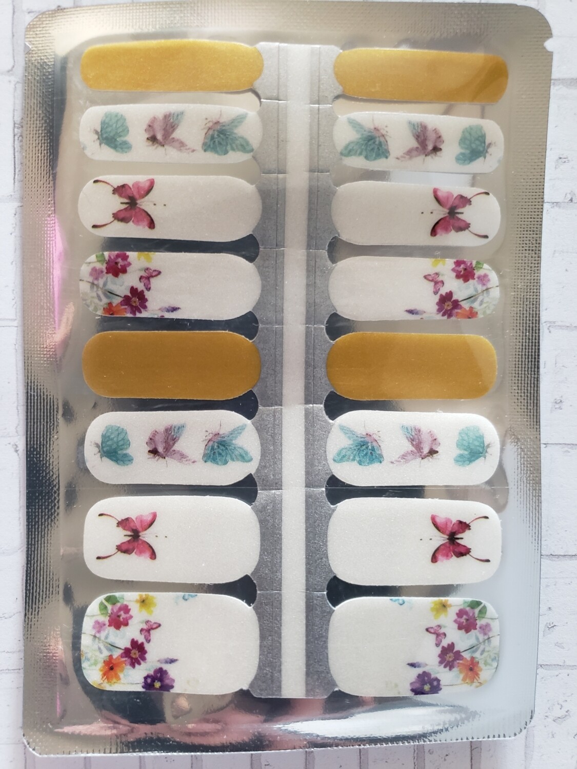 223- Yellow, White Multi Color Butterfly Pearl