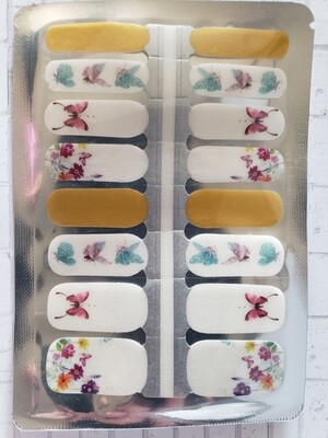 223- Yellow, White Multi Color Butterfly Pearl