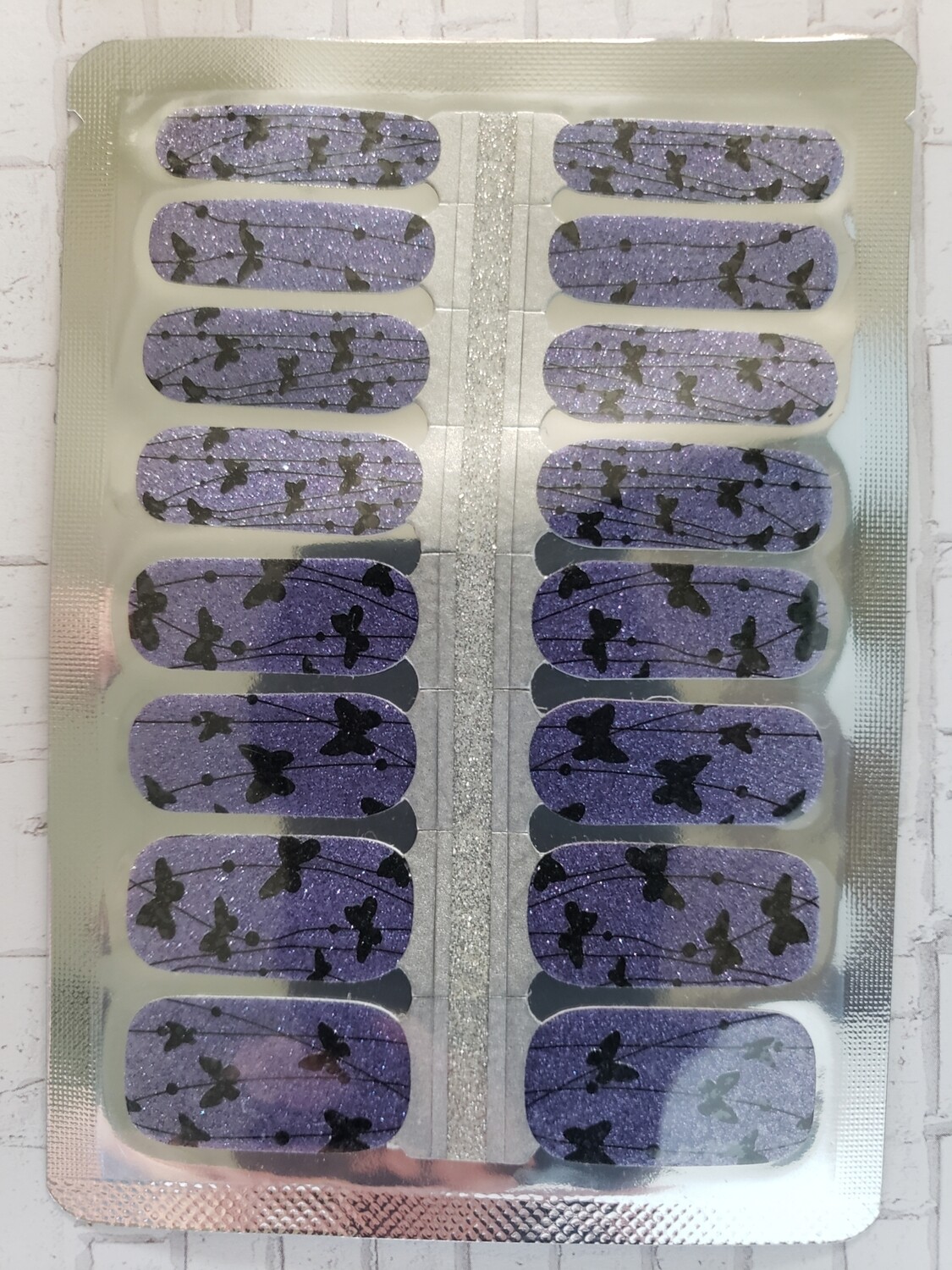 605- Purple Butterfly -Glitter