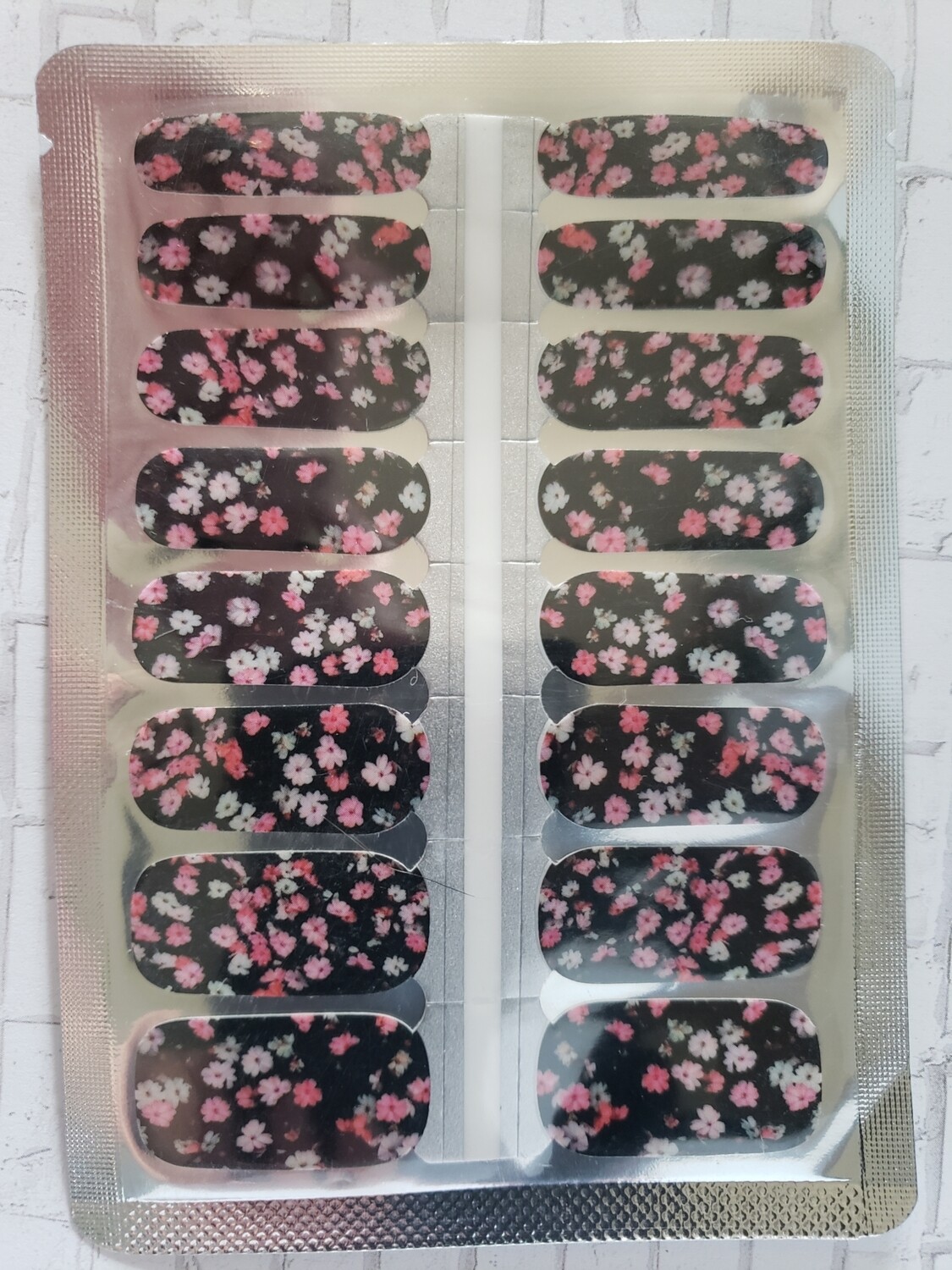 337- Black with Pink Flowers