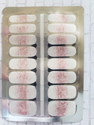 282- Clear medium Pink Glitter Tips