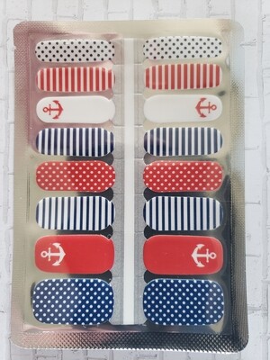 330- Anchors Red, White, Blue, Nautical
