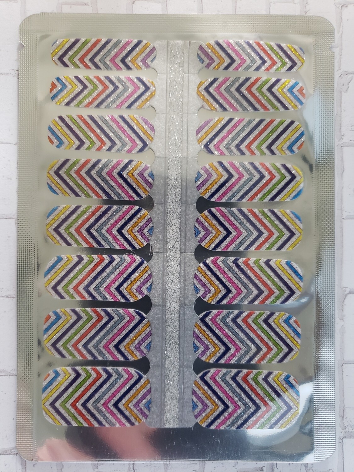 323- Purple, Pink, Yellow, Green, Blue, Red Zig Zag