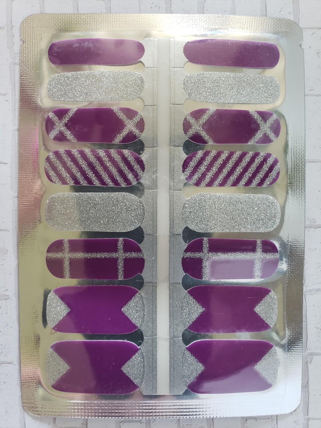 347- purple, Silver Glitter