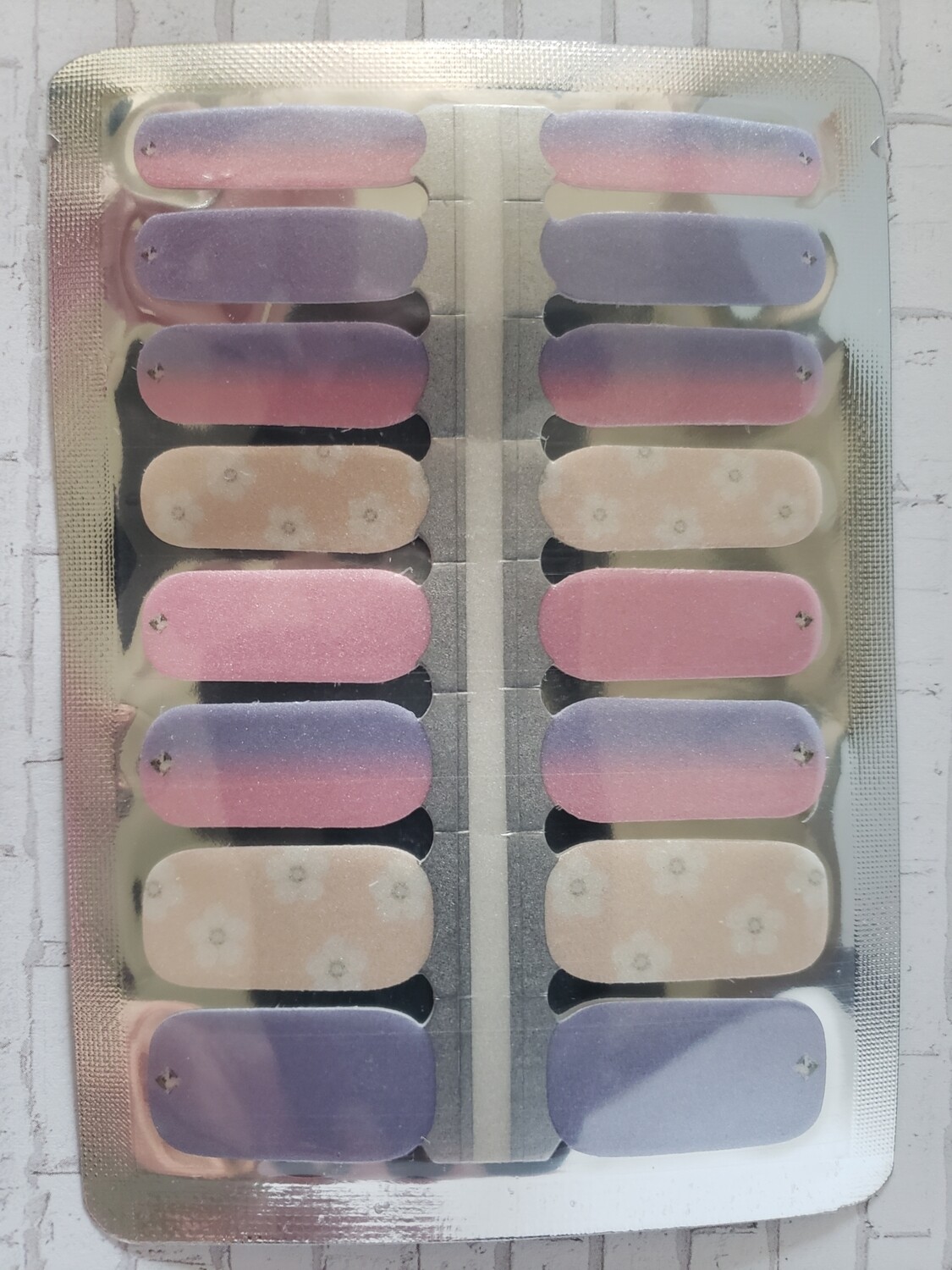 343- White flower, pink, purple Ombre Pearl finish