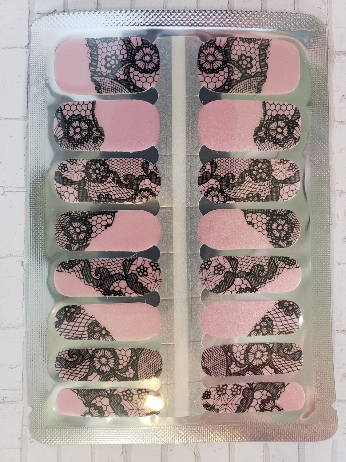 394- Pink with Black Lace