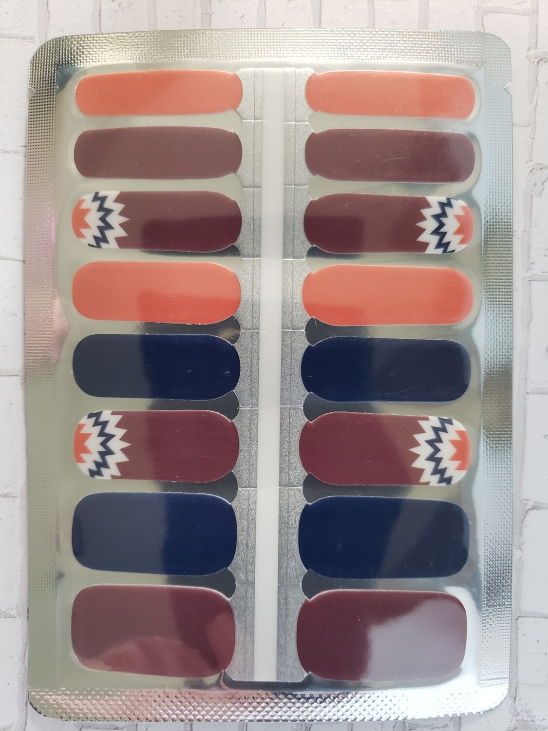 324- Blue, Orange, Burgendy Aztec