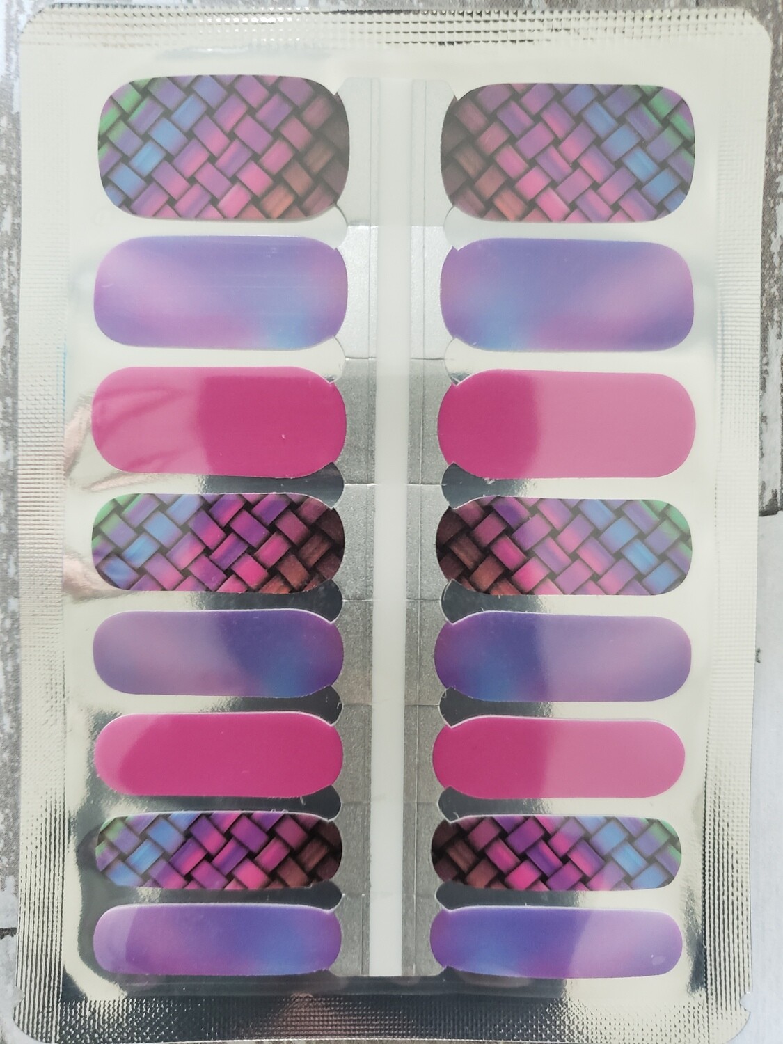 177- Hot Pink, Purple Ombre, Weave Pattern
