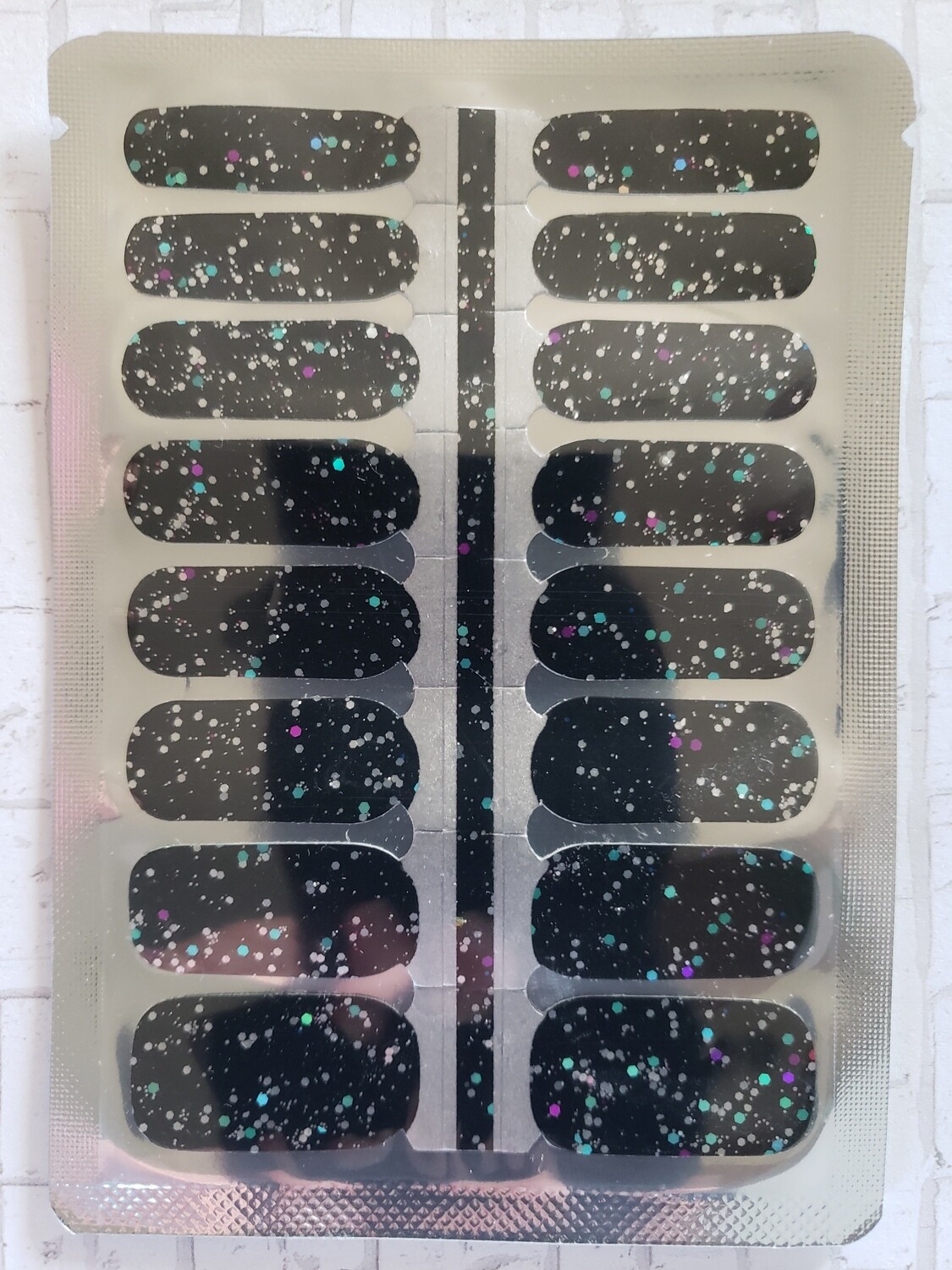 602- Black &amp; Iridescent Glitter