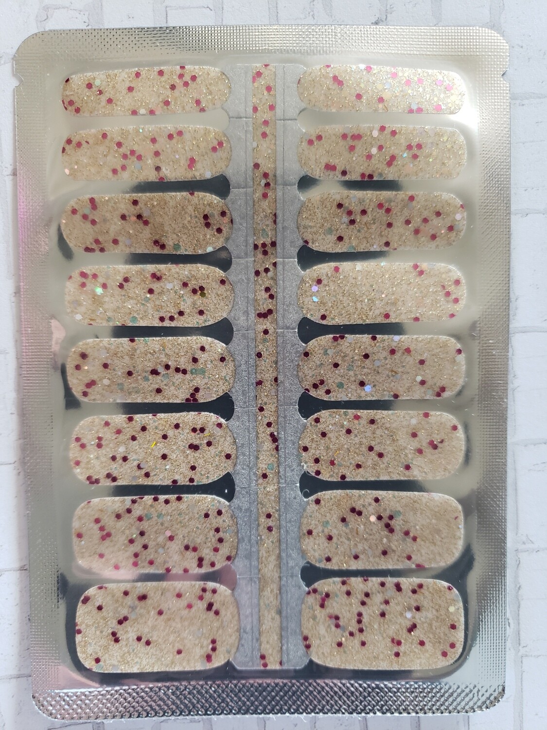 Gold Glitter with Pink