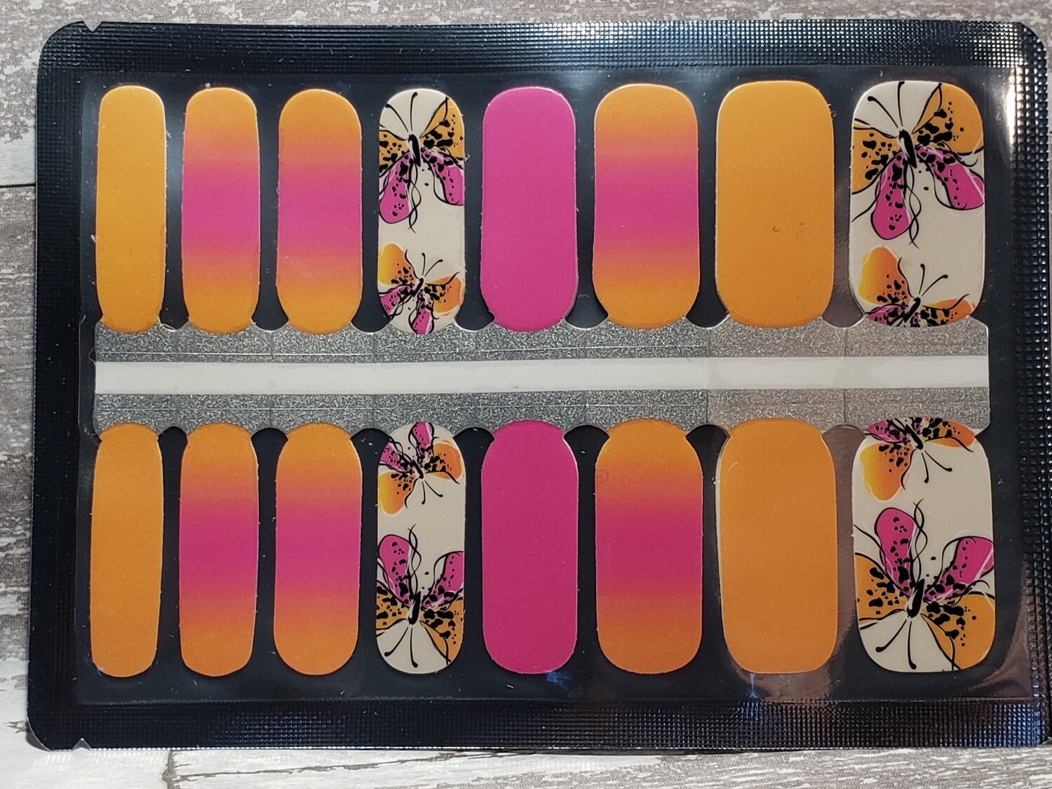 596- Neon Butterfly Ombre