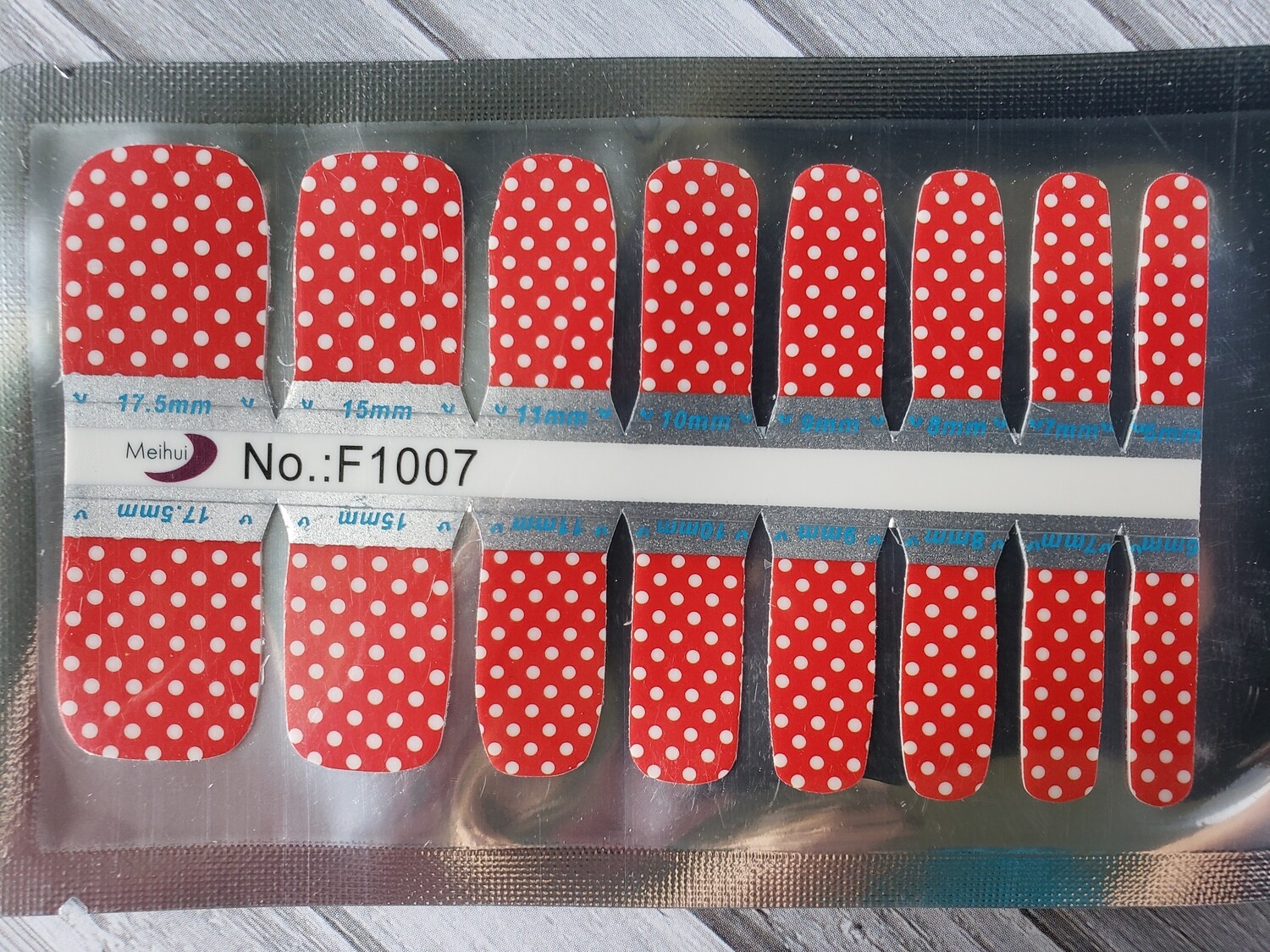 1007- Red &amp; White Polka Dots- Toes