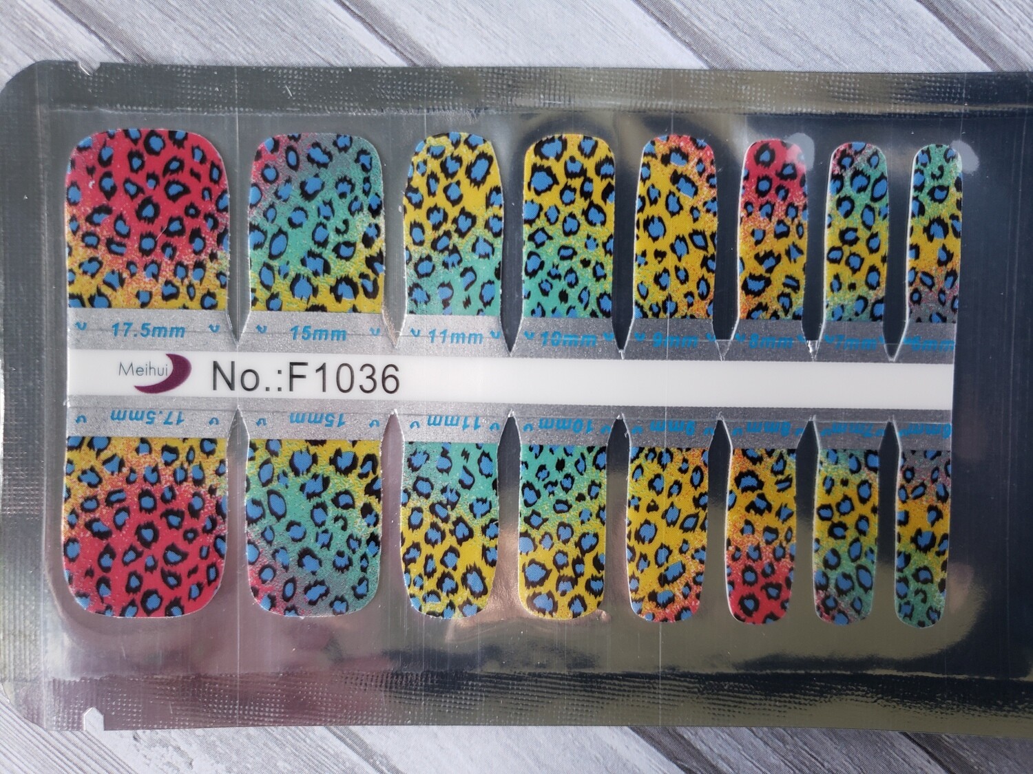 1036- Colorful Leopard Ombre- Toes
