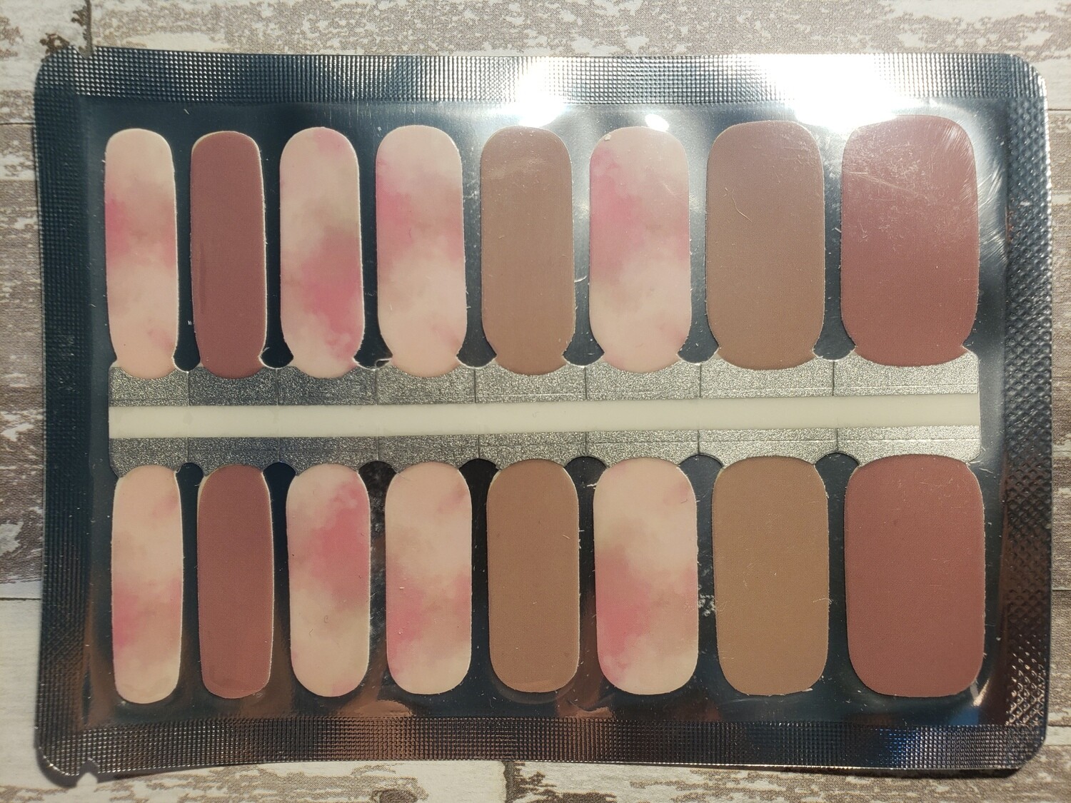 441- Rose, Mauve, tan Ombre Marble