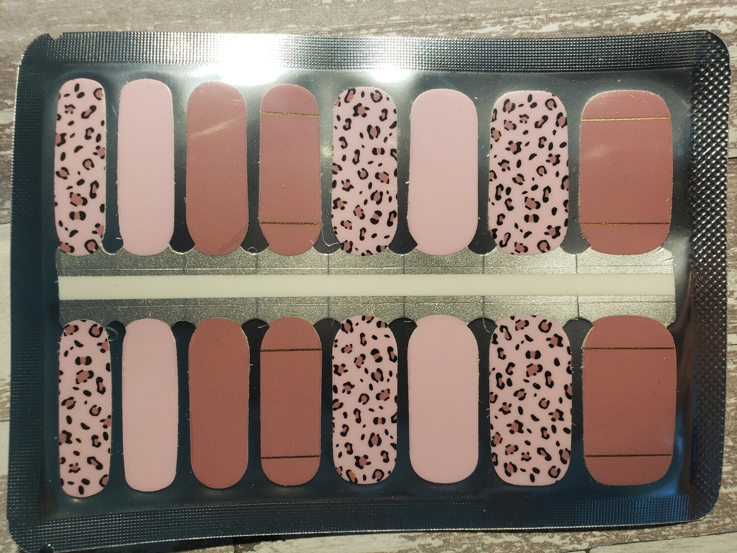 437- Pink, Rose, Mauve Animal Print, Rose Gold Stripe
