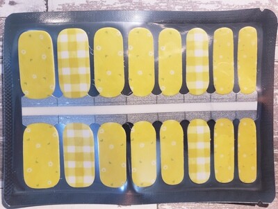 452- Yellow Plaid, Flower