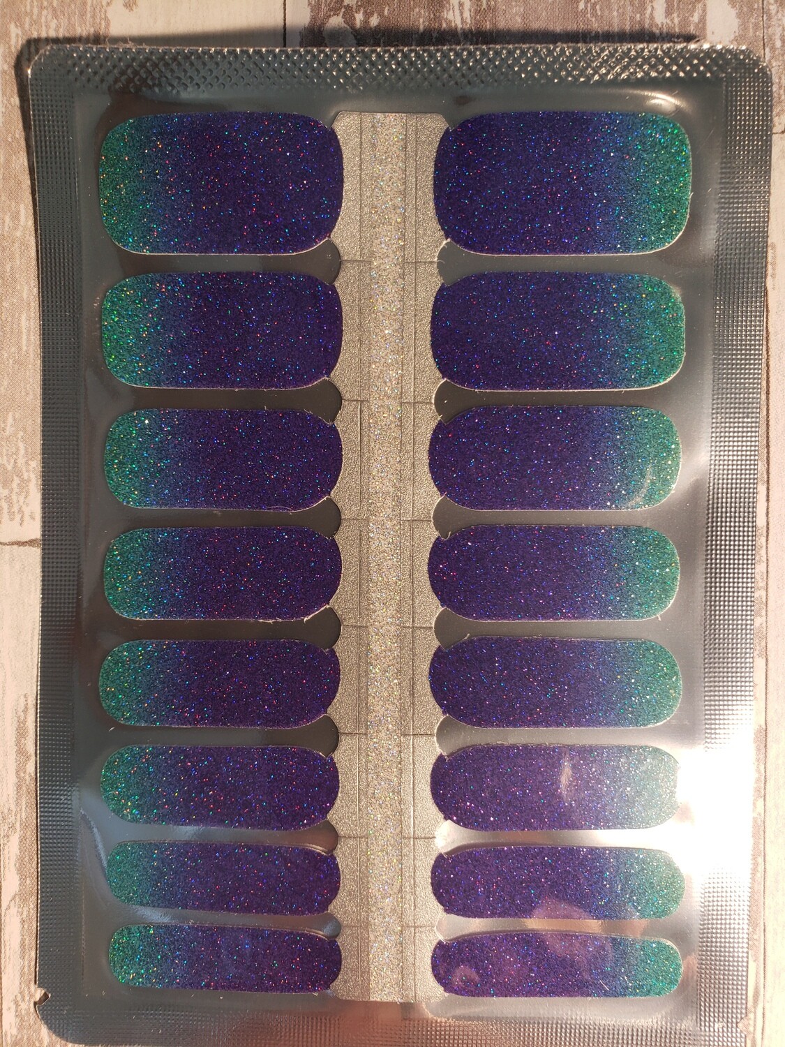 451-  Blue to Green Ombre Glitter