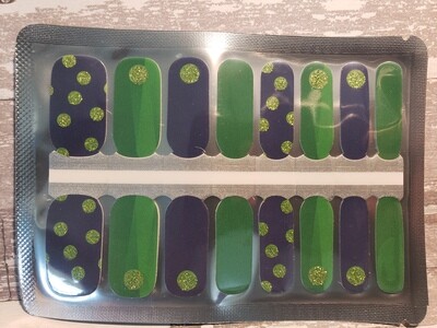 458- Blue, Green solid Green Glitter