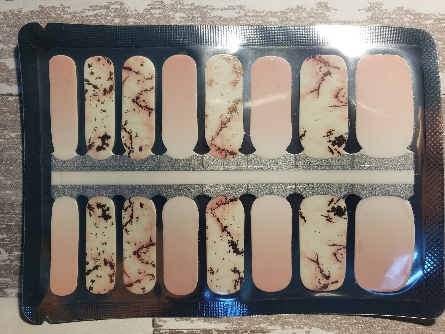 454- Pink, Rose Gold Foil Ombre Marble