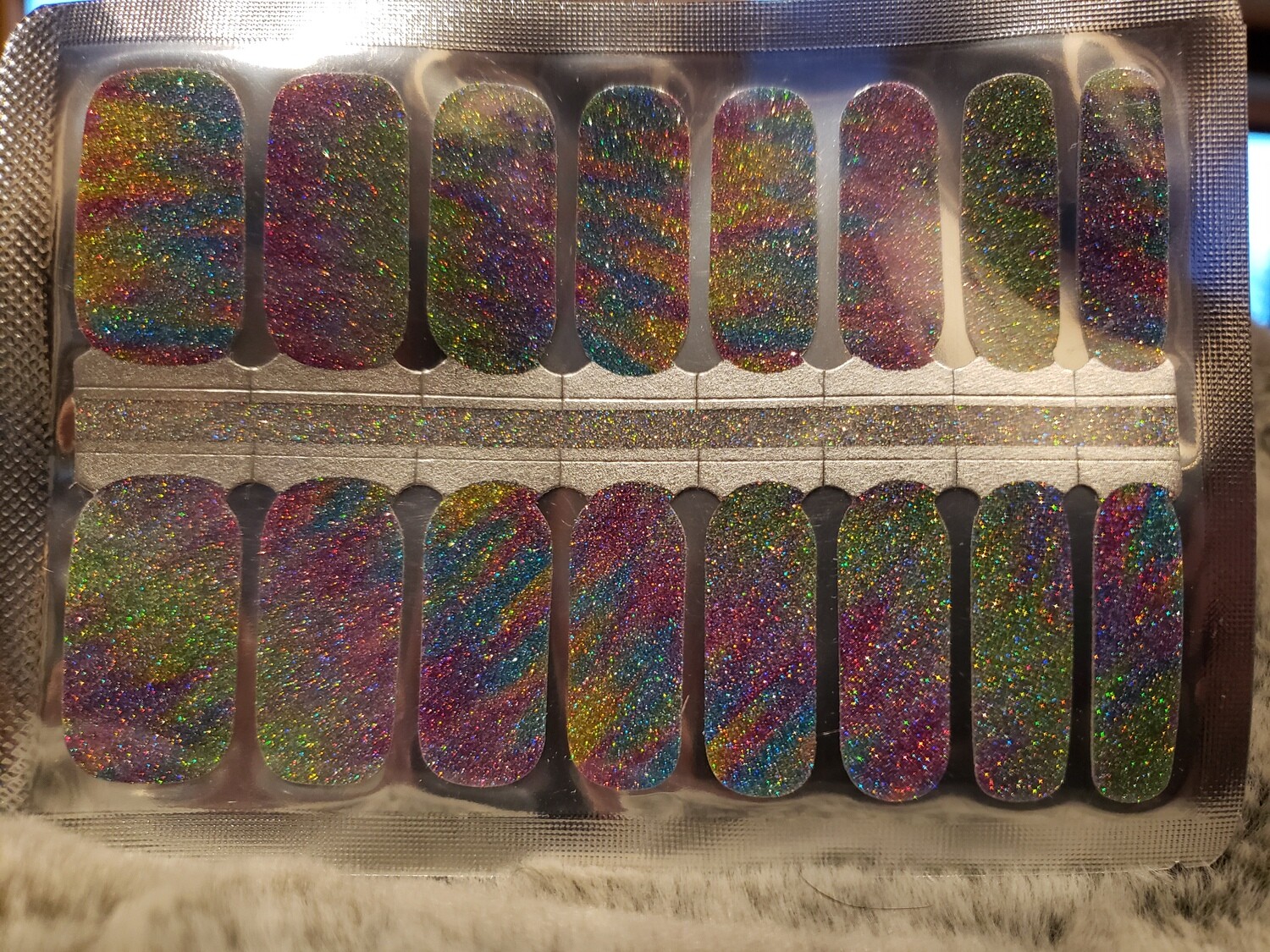 463- Lime, Pink Blue Ombre Glitter