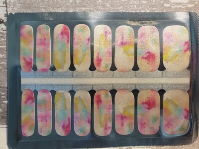 467- Pink, yellow, Blue Tie Dye Perl Finish