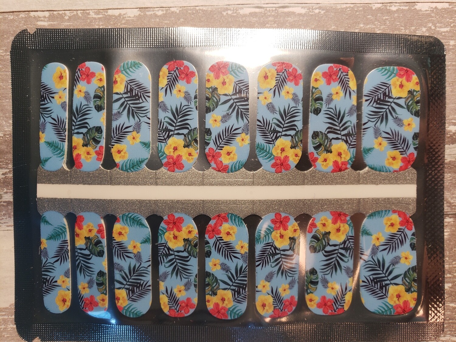 468- Blue, Red, Yellow Flower