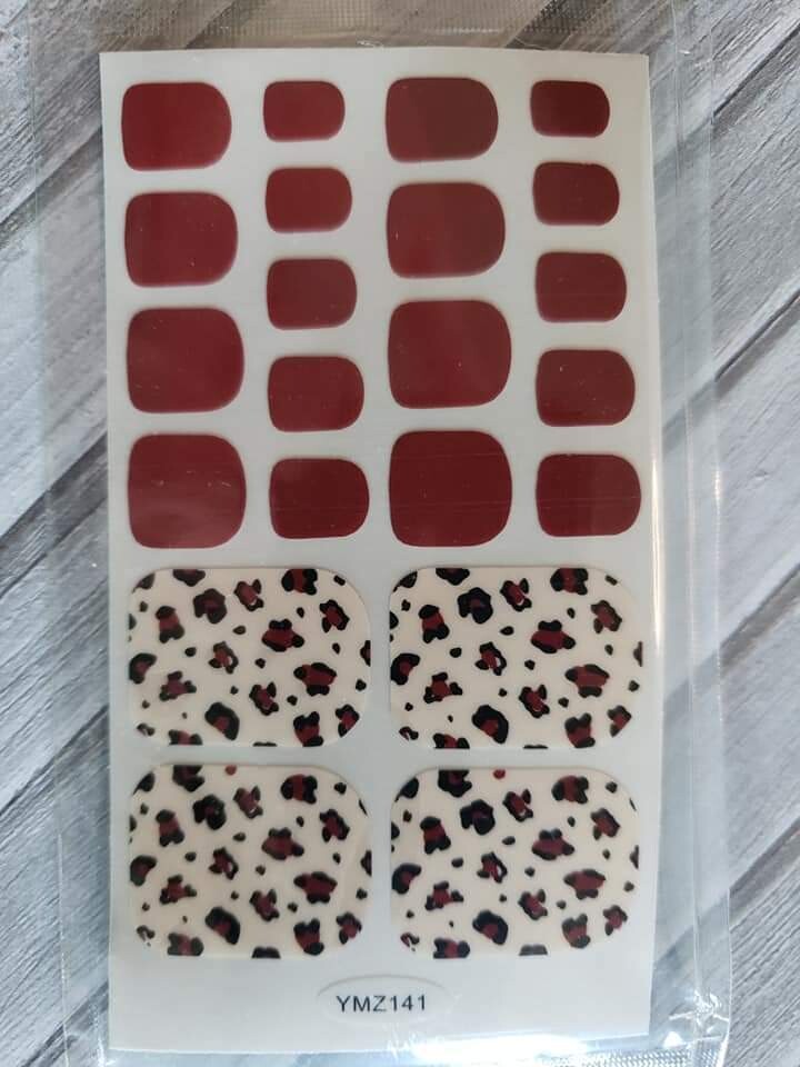 Z141-Burgundy Pink Animal Print