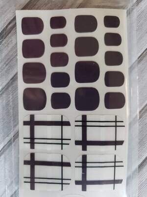 Z145- Deep Purple, White, Clear-Toes