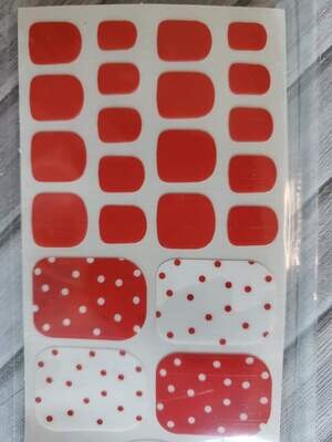 Z144-Red White Polka Dots
