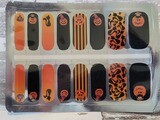 H103- Halloween Orange Black, Cats, Pumpkins, Stripes