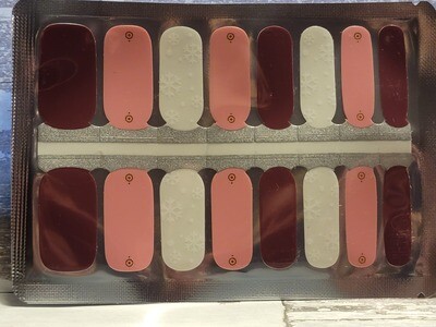 C120- Pink &amp; White Snowflakes