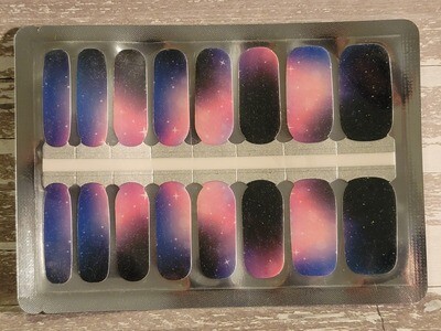 624- Ombre Pink, Blue, Purple Galaxy with iridescent glitter