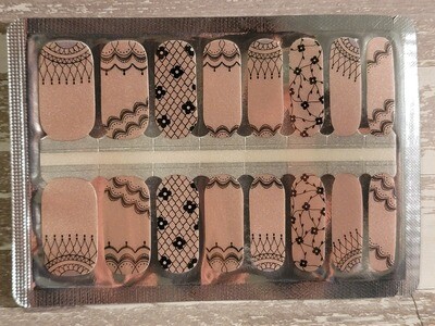 623- Mauve with Black Designs- Pearl Finish
