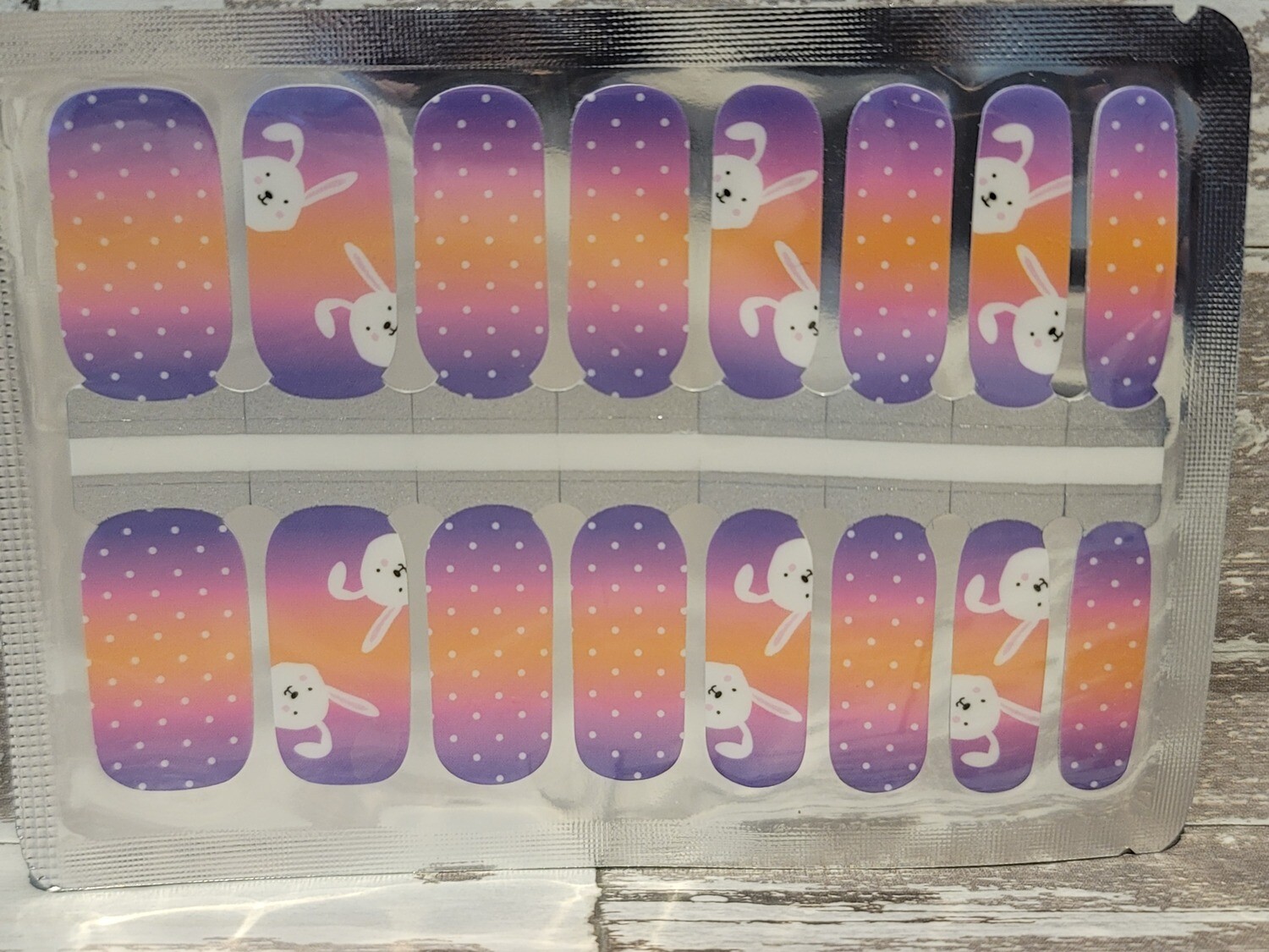 632- Easter Bunny, Pink Purple, White Ombre