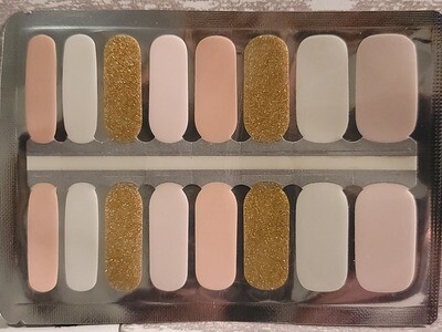 659- Pink, White &amp; Gold Glitter- Solid