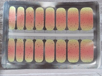 665- Yellow to Peach Ombre Black Speckles
