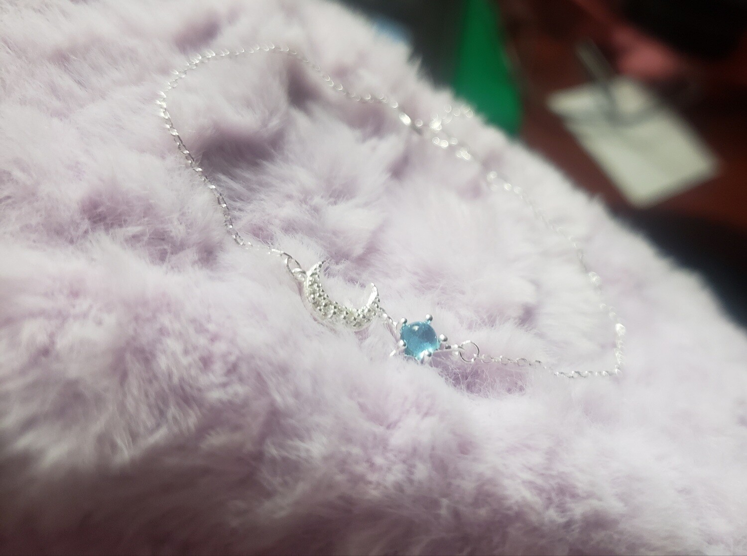 Pulsera Media Luna con circones y estrella de cristal