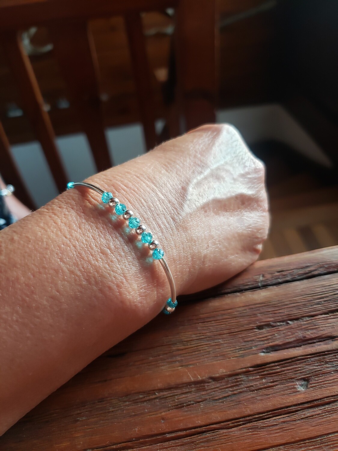 Pulsera esferas y cristales