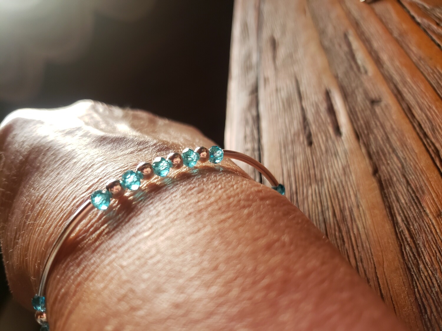 Pulsera esferas y cristales