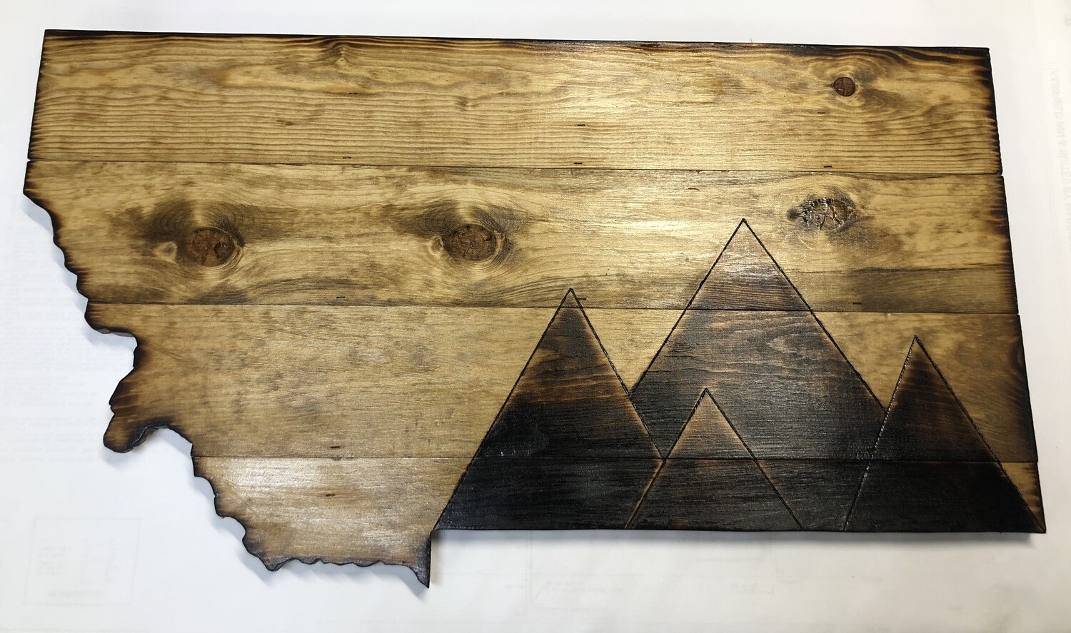 MT Mountain Burned Sign