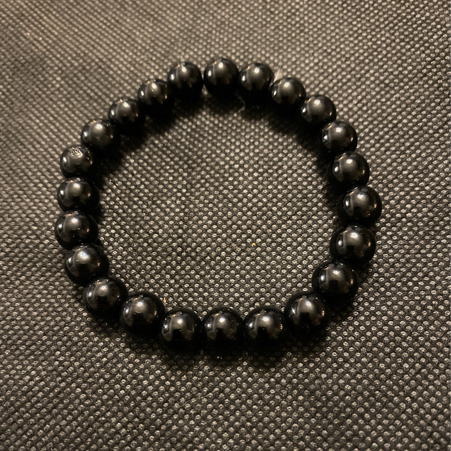 Bracelet d’obsidiennes noires