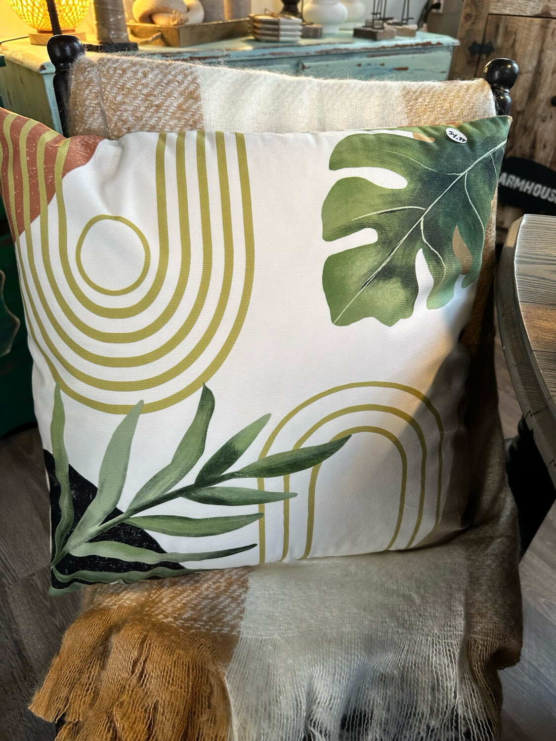 Coussin philodendron 