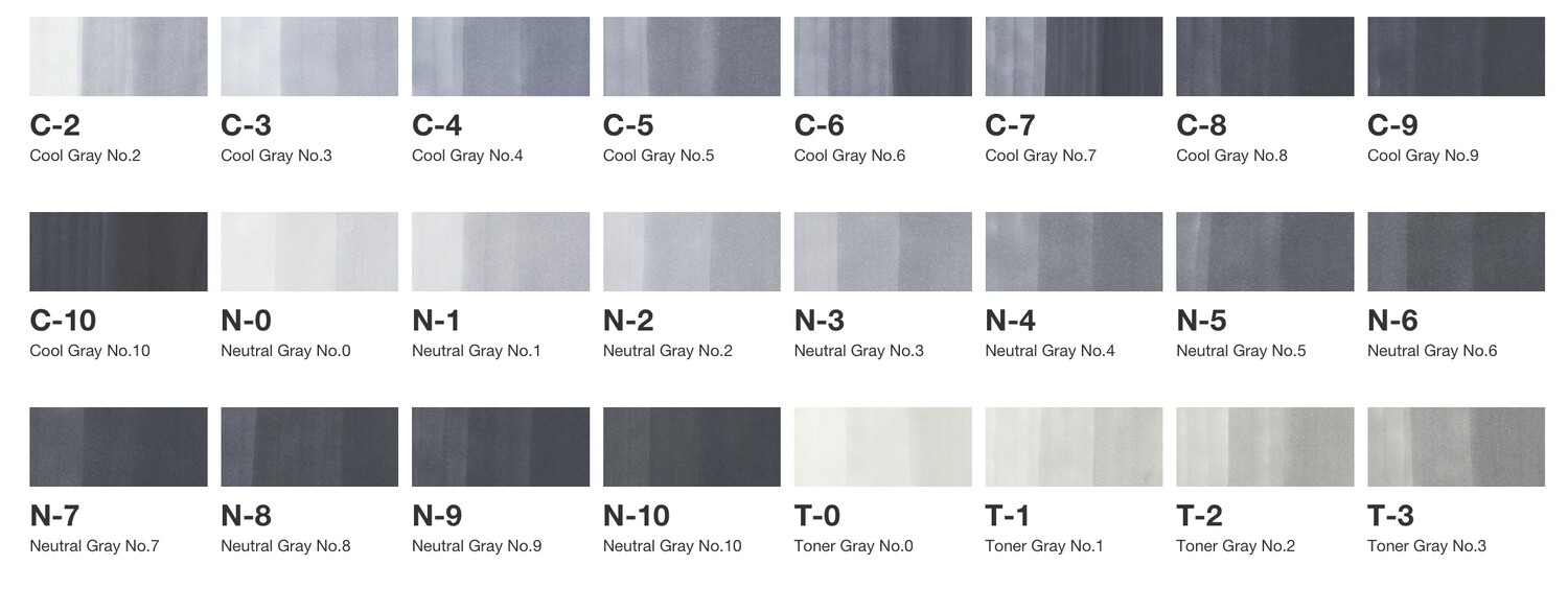 COPIC SQUARE GREY SERIES