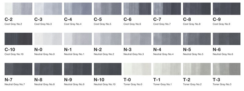 COPIC SQUARE GREY SERIES