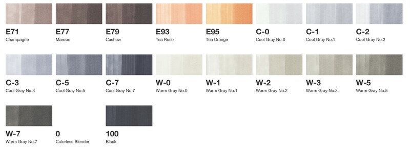 COPIC CIAO GREY SERIES