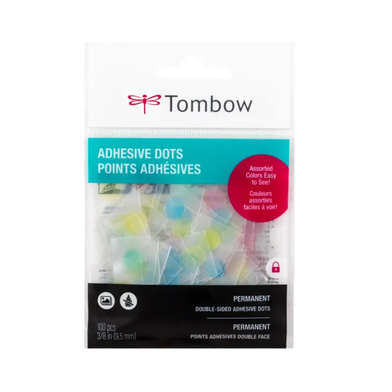 TOMBOW ADHESIVE DOTS COLORED