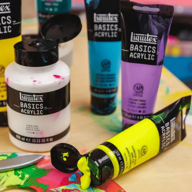 LIQUITEX BASICS METALLIC/FLUORESCENT 4OZ