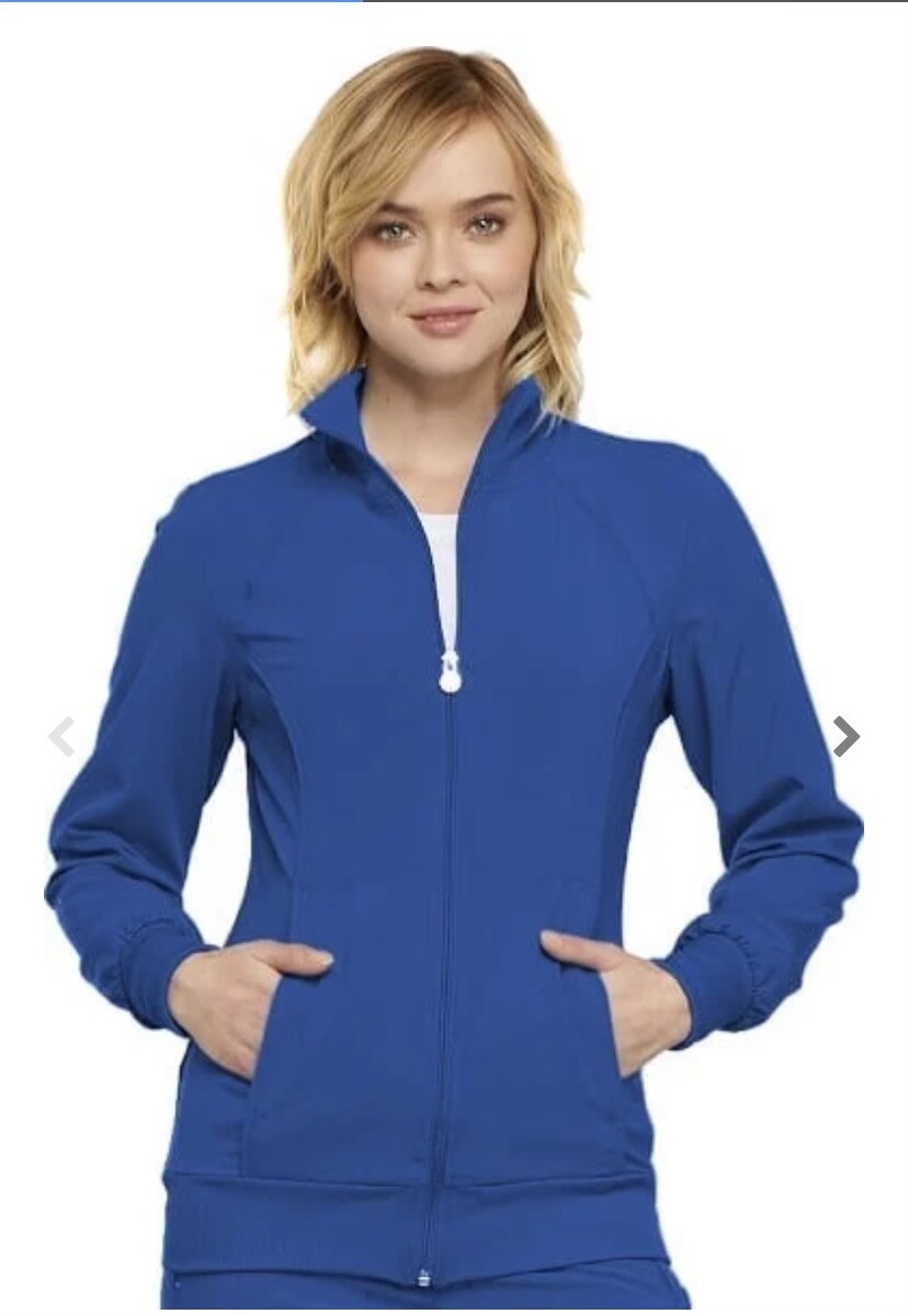 Cherokee Women&#39;s Zip Front Warm up Scrub Jacket