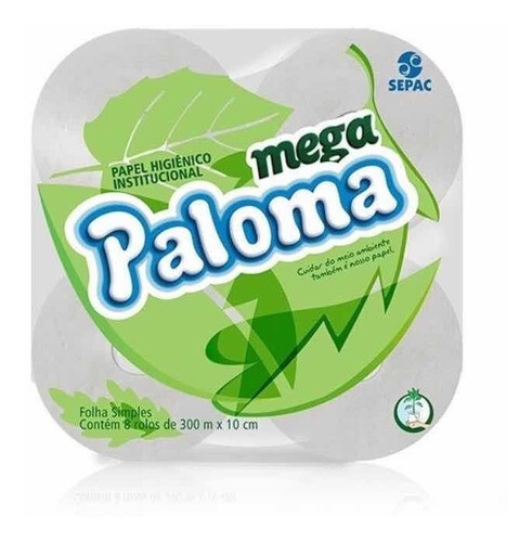 Papel Higiénico Paloma 300m X 8 Rollos