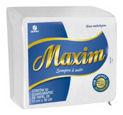 SERVILLETAS CUADRADAS DE MESA MAXIM BLANCAS 31x30
